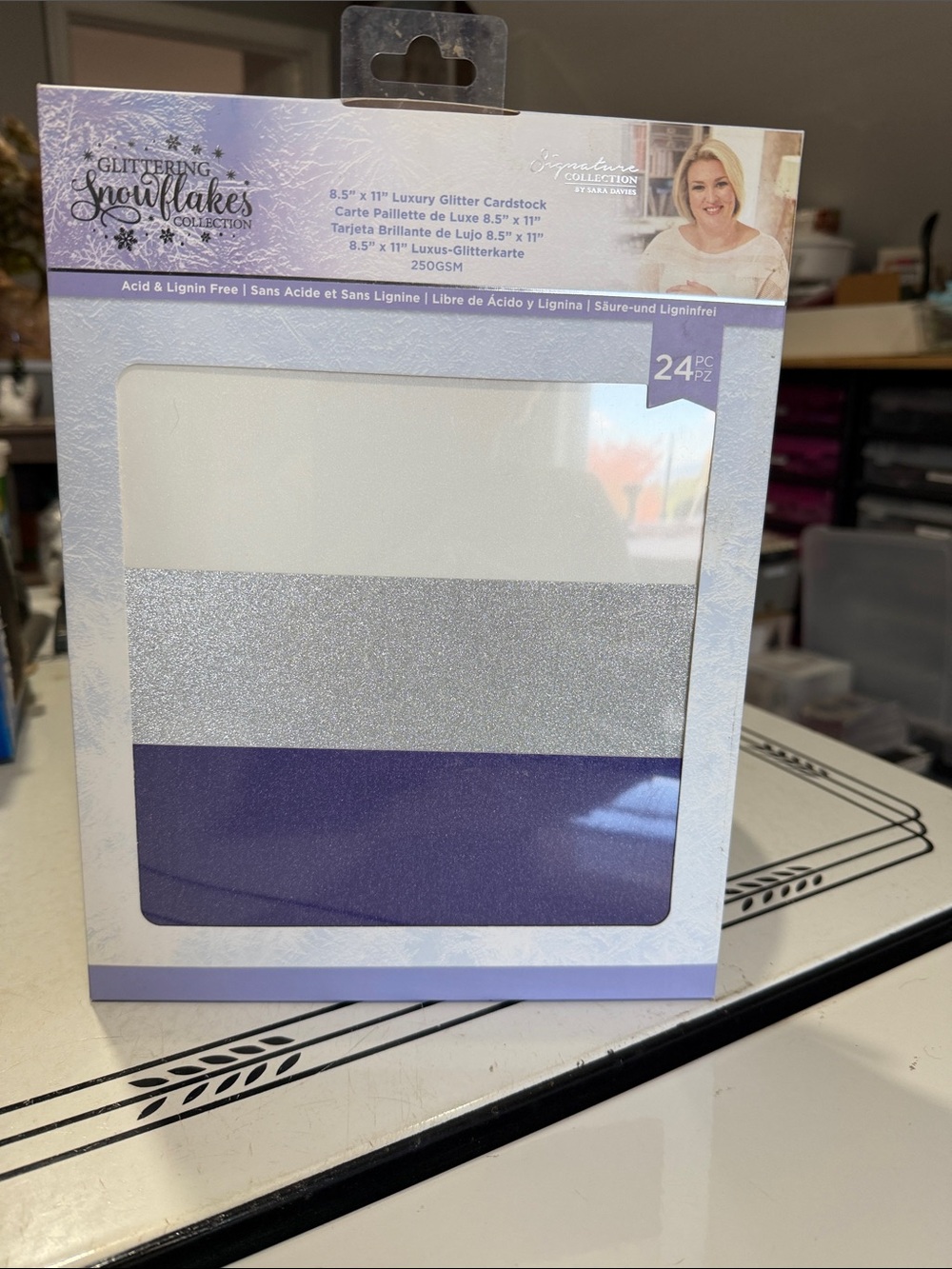 Crafters Companion Glittering Snowflakes Luxury Glitter Cardstock